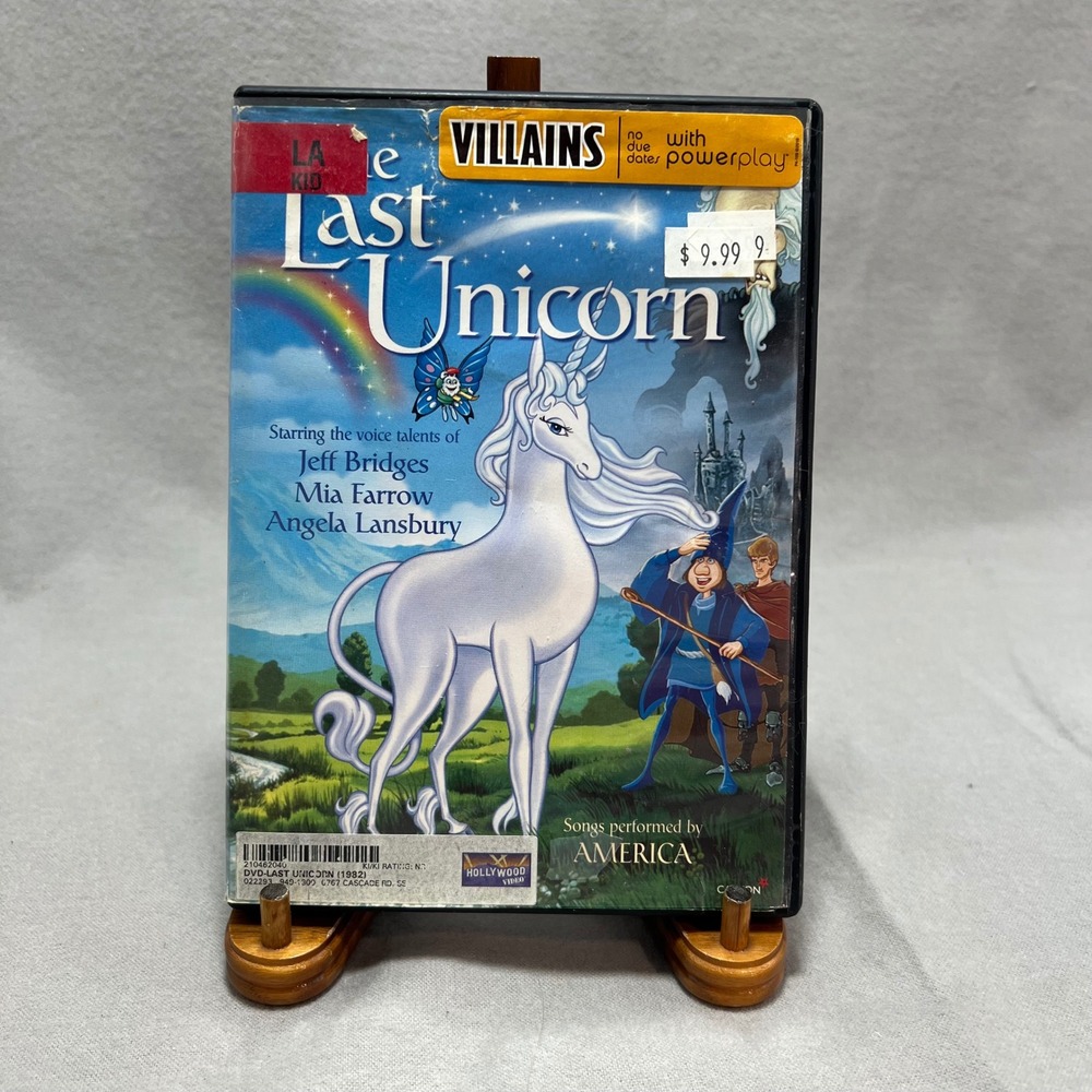 The Last Unicorn DVD 1982 VTG Rental Copy Tested Animated Cult Classic Fantasy